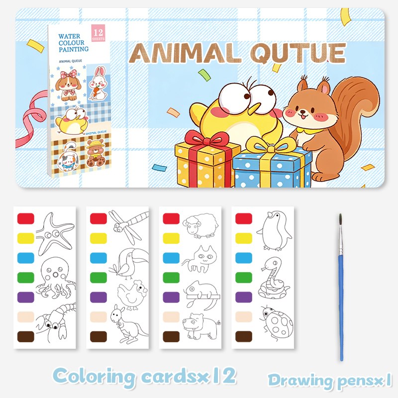 Livre de peinture à l'aquarelle pour la maternelle