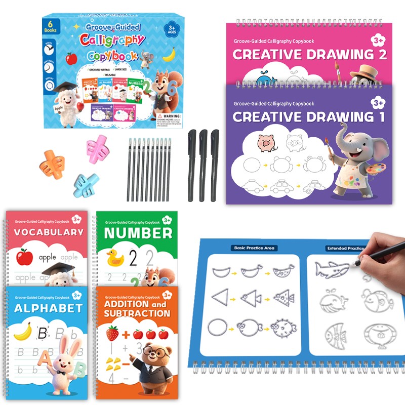 Livre de pratique de calligraphie Magic Groove