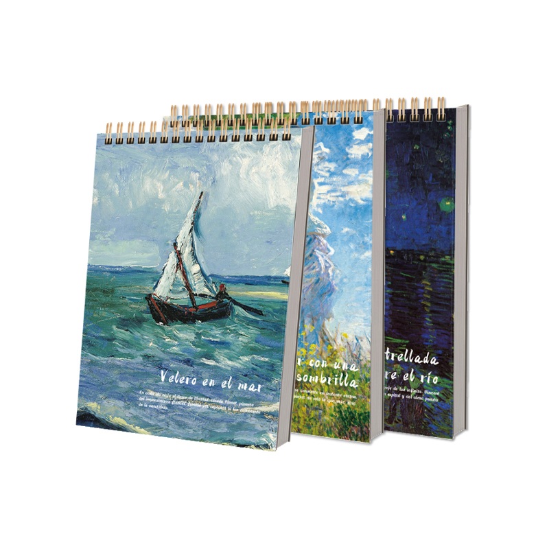 Carnet de croquis de couverture de peinture Monet