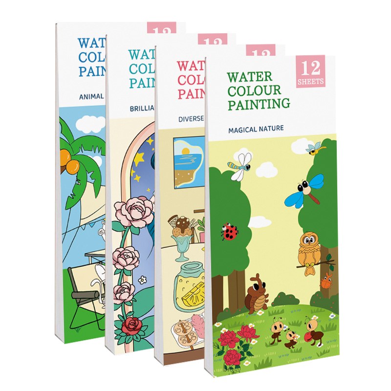 Livre d'aquarelle de poche portable