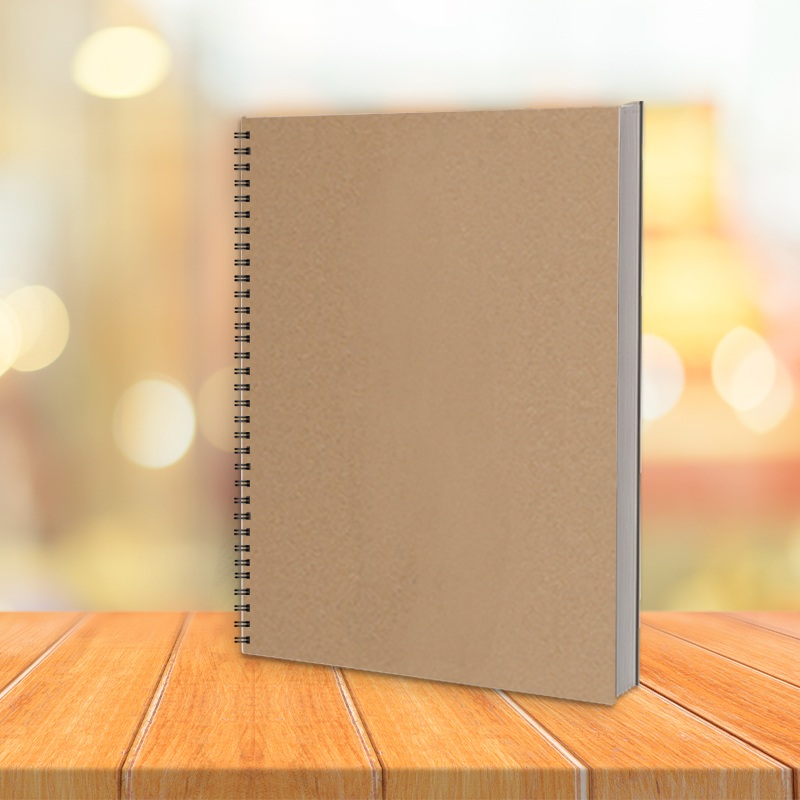 Carnet de croquis en papier kraft à spirale latérale