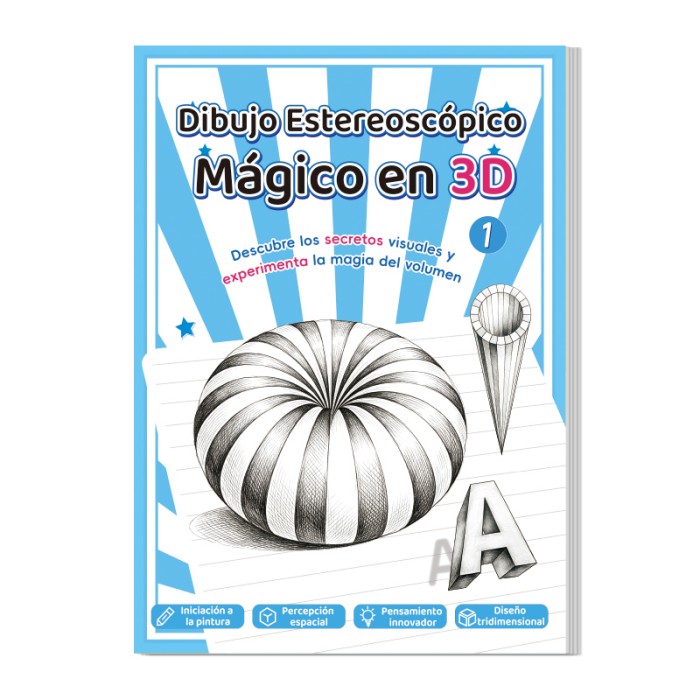 Livre de dessins stéréoscopiques 3D, édition espagnole