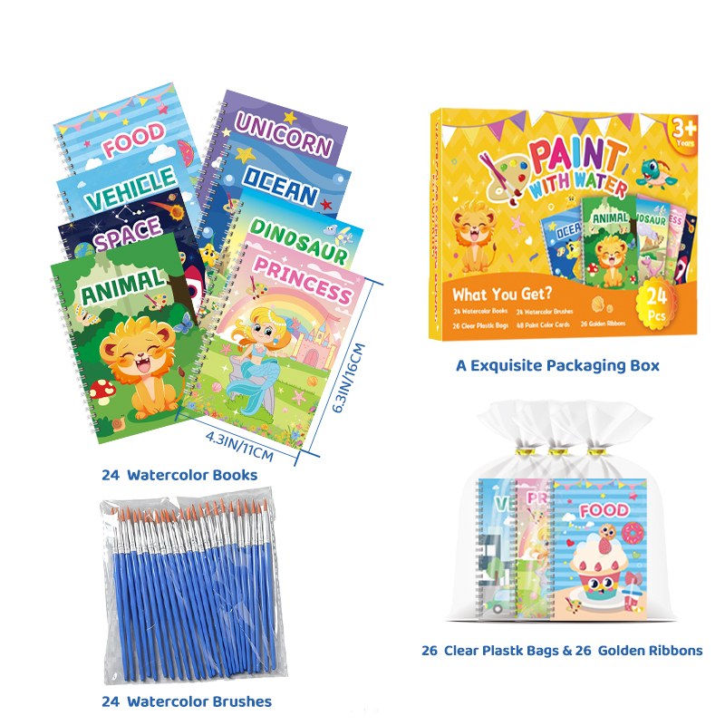 Coffret cadeau livre de coloriage aquarelle